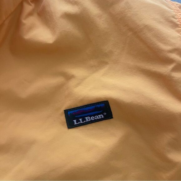 VINTAGE LL Bean Jacket Mens XL Orange Full ZIp Windbreaker Bomber Fleece Lined - Picture 4 of 7